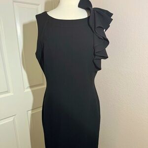 CALVIN KLIEN BLACK SHEATH DRESS SIZE 12